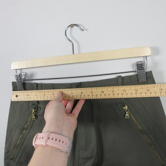 Club Monaco Laila Skirt Women Size 4 Military Olive Cargo Pockets Casual 252 - Picture 9 of 11